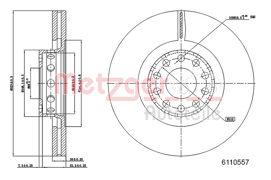 METZGER 6110557 Bremsscheibe