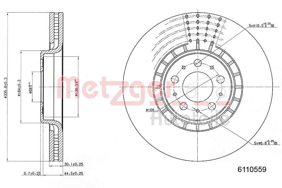 METZGER 6110559 GREENPARTS Bremsscheibe