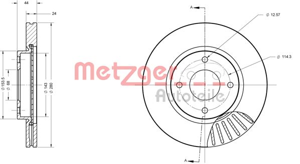 METZGER 6110578 Bremsscheibe