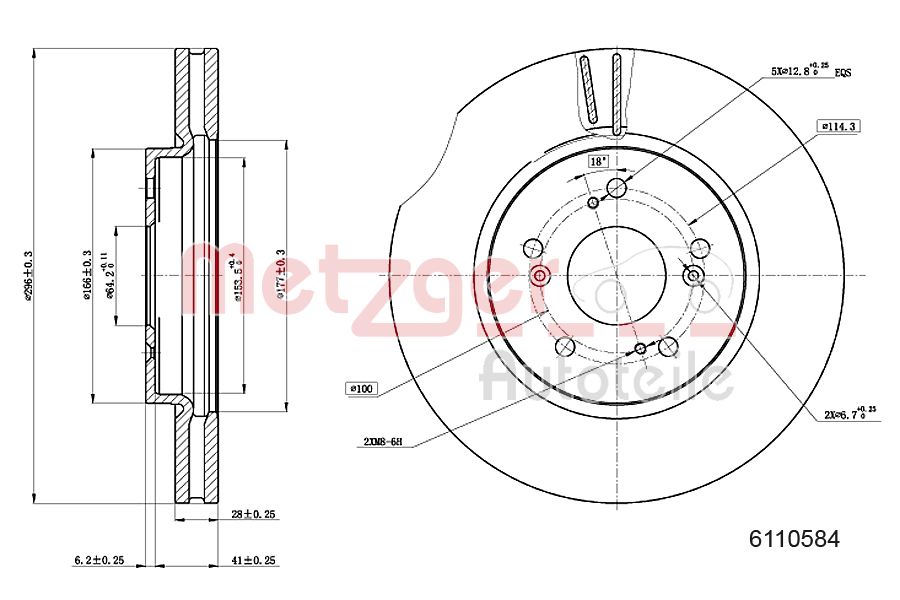 METZGER 6110584 Bremsscheibe