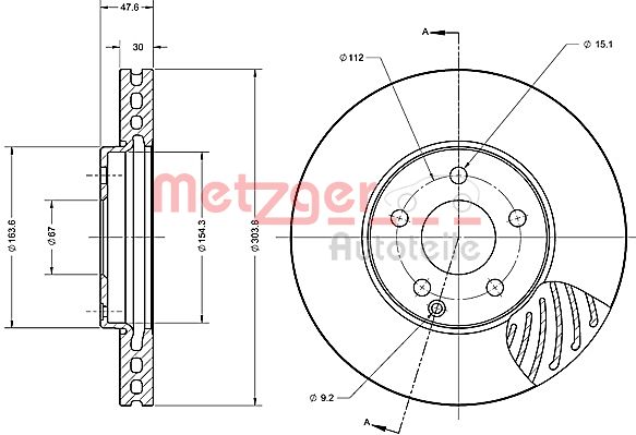 METZGER 6110587 Bremsscheibe