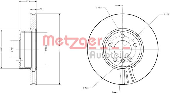 METZGER 6110597 Bremsscheibe