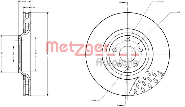 METZGER 6110631 Bremsscheibe