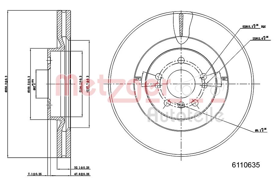METZGER 6110635 Bremsscheibe