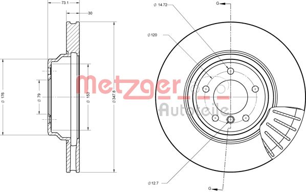 METZGER 6110657 Bremsscheibe