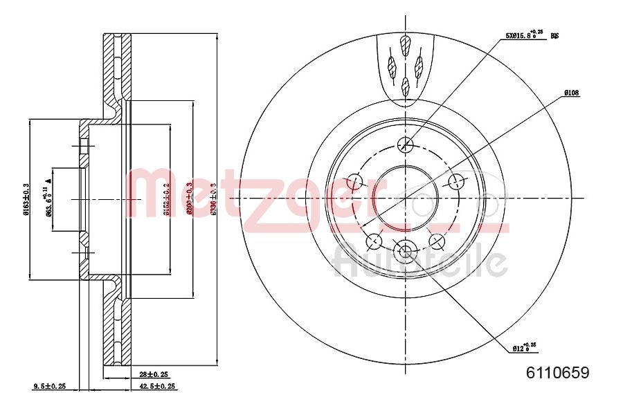 METZGER 6110659 GREENPARTS Bremsscheibe