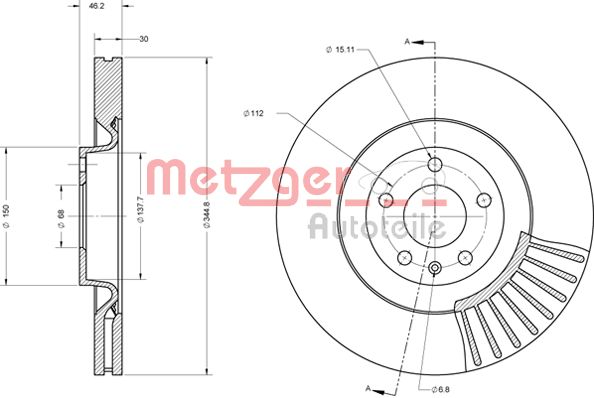 METZGER 6110669 Bremsscheibe
