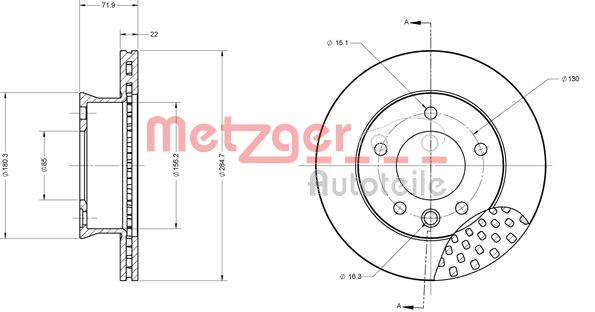 METZGER 6110676 Bremsscheibe