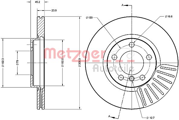 METZGER 6110691 Bremsscheibe