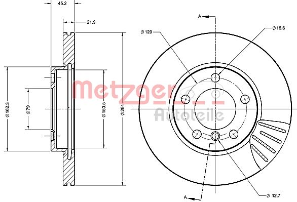 METZGER 6110692 Bremsscheibe