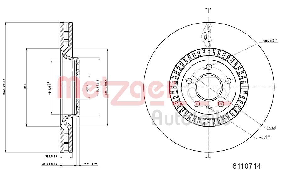 METZGER 6110714 GREENPARTS Bremsscheibe