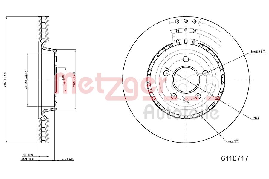 METZGER 6110717 GREENPARTS Bremsscheibe