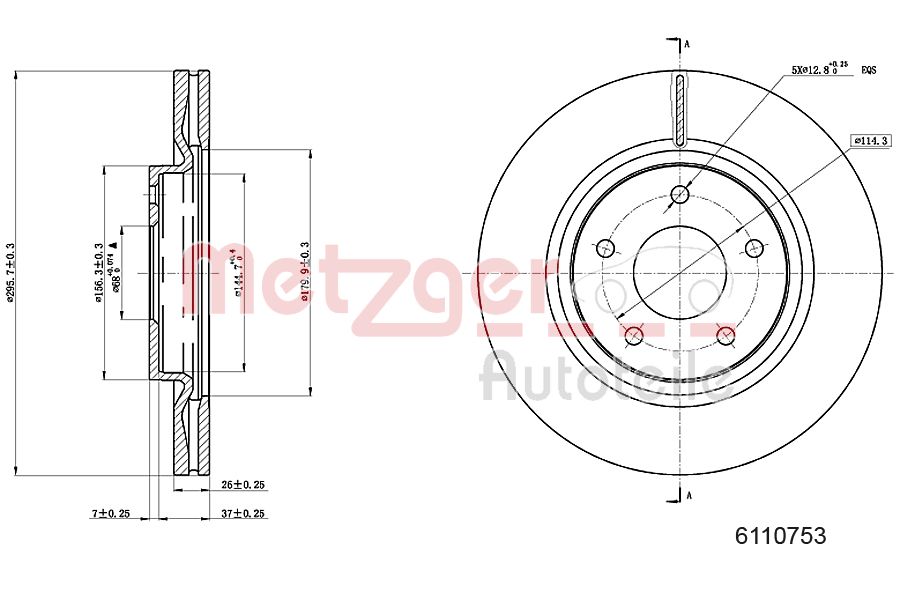 METZGER 6110753 Bremsscheibe