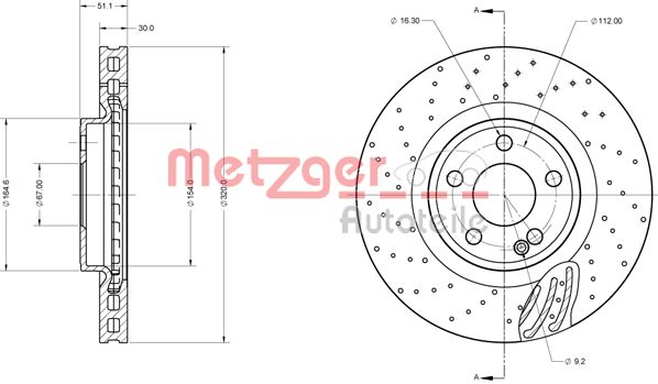 METZGER 6110754 Bremsscheibe