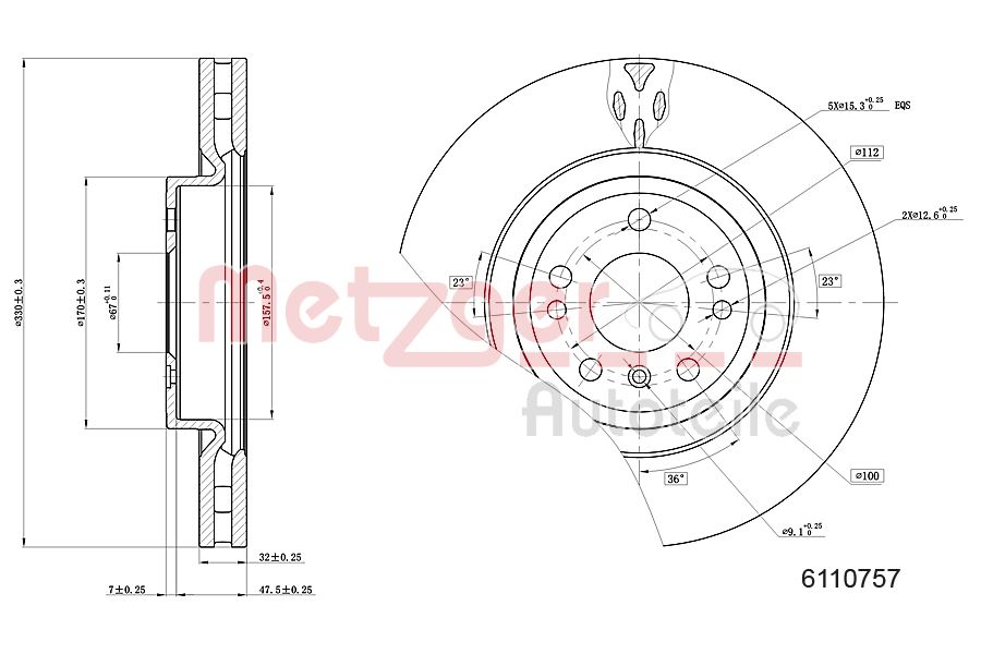 METZGER 6110757 Bremsscheibe
