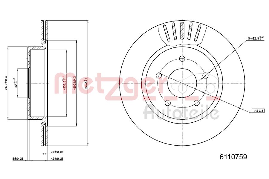 METZGER 6110759 Bremsscheibe