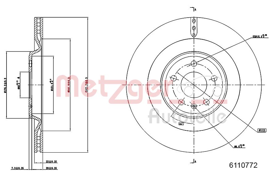 METZGER 6110772 GREENPARTS Bremsscheibe