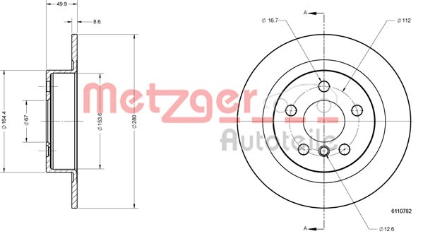 METZGER 6110782 GREENPARTS Bremsscheibe