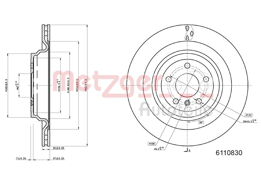 METZGER 6110830 GREENPARTS Bremsscheibe