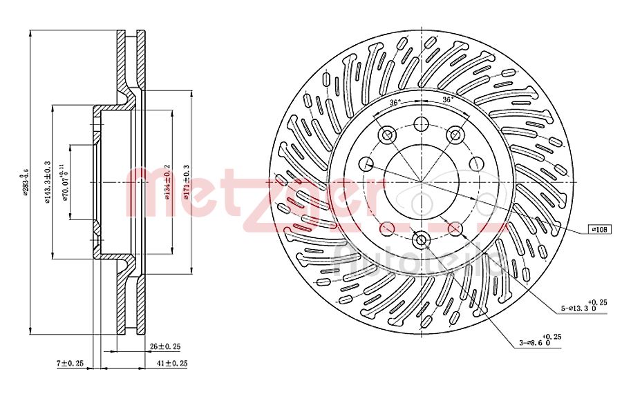 METZGER 6110839 Bremsscheibe