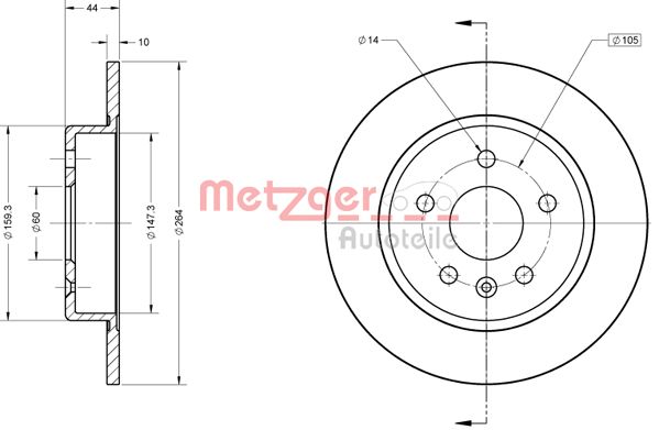 METZGER 6110847 Bremsscheibe