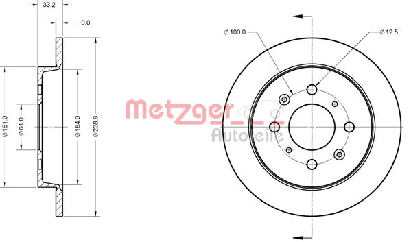 METZGER 6110857 Bremsscheibe