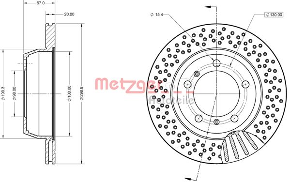 METZGER 6110860 Bremsscheibe