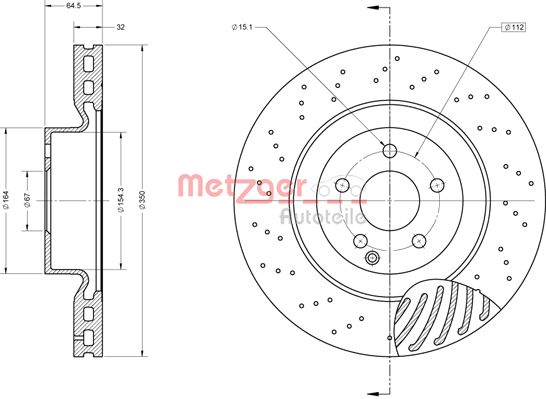 METZGER 6110866 GREENPARTS Bremsscheibe