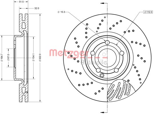 METZGER 6110867 Bremsscheibe