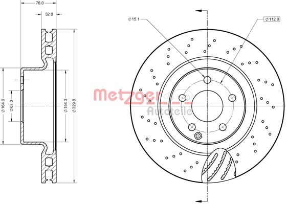 METZGER 6110870 Bremsscheibe