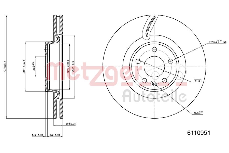 METZGER 6110951 GREENPARTS Bremsscheibe