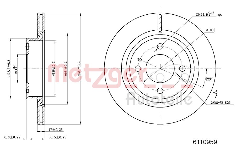 METZGER 6110959 Bremsscheibe
