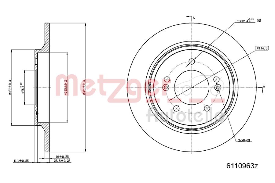 METZGER 6110963 GREENPARTS Bremsscheibe