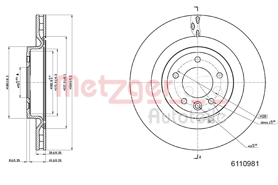METZGER 6110981 GREENPARTS Bremsscheibe