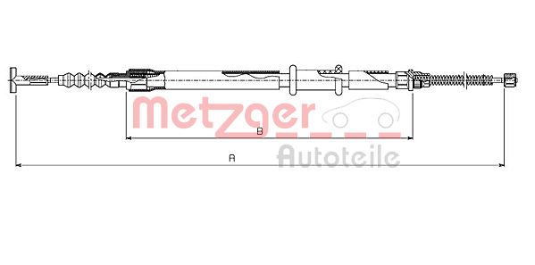 METZGER 631.11 Seilzug, Feststellbremse