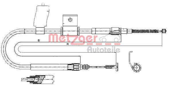 METZGER 631.31 Seilzug, Feststellbremse