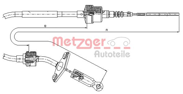 METZGER 632.12 Seilzug, Kupplungsbetätigung