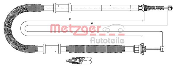METZGER 641.10 Seilzug, Feststellbremse