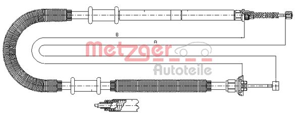 METZGER 641.12 Seilzug, Feststellbremse
