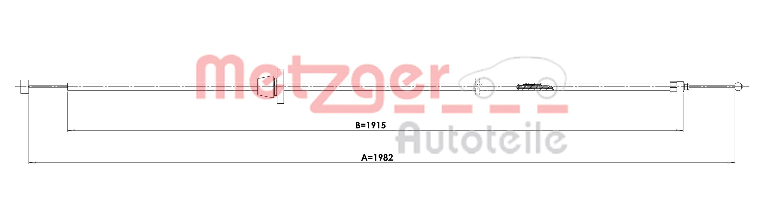 METZGER 3160038 Motorhaubenzug