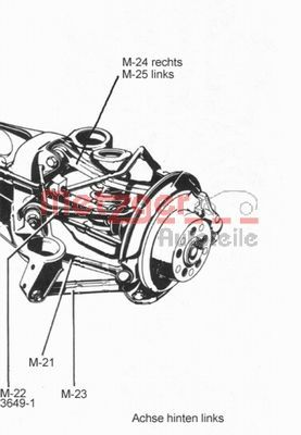 METZGER 53034019 KIT + Stange/Strebe, Radaufhängung