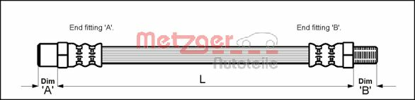 METZGER 4112301 fékcső BMW VOLVO