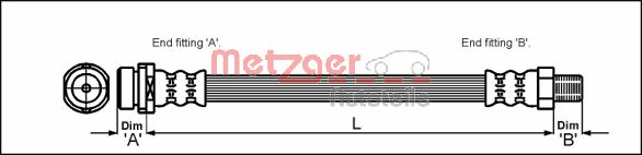 METZGER 4112314 fékcső FORD