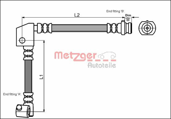 METZGER 4114738 Bremsschlauch