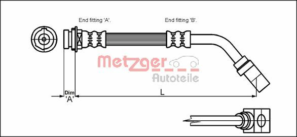 METZGER 4114751 Bremsschlauch