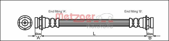 METZGER 4114754 Bremsschlauch