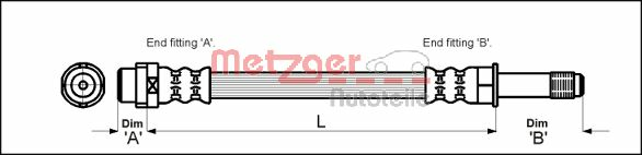 METZGER 4110331 fékcső...