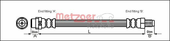 METZGER 4110578 fékcső MERCEDES-BENZ