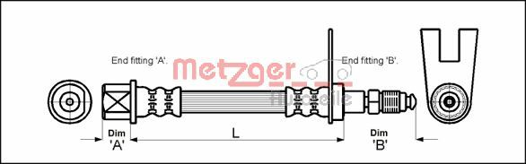 METZGER 4111159 Bremsschlauch
