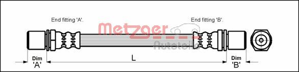 METZGER 4112214 Bremsschlauch